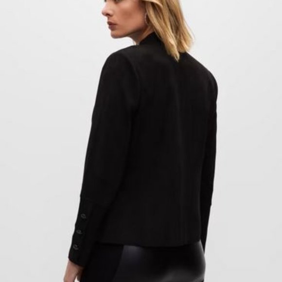 MELANIE LYNE: Suede Look - Structured Button Detail Jacket - black - Picture 5 of 10